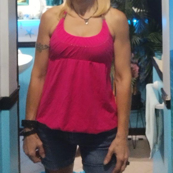 Decree bright pink studded halter top - Picture 4 of 14